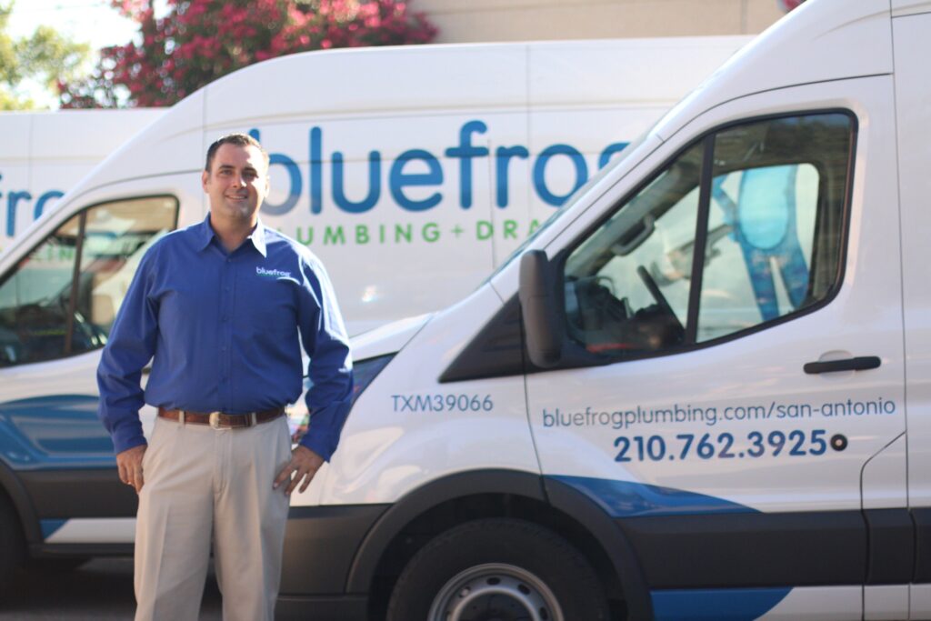 bluefrog plumber and van
