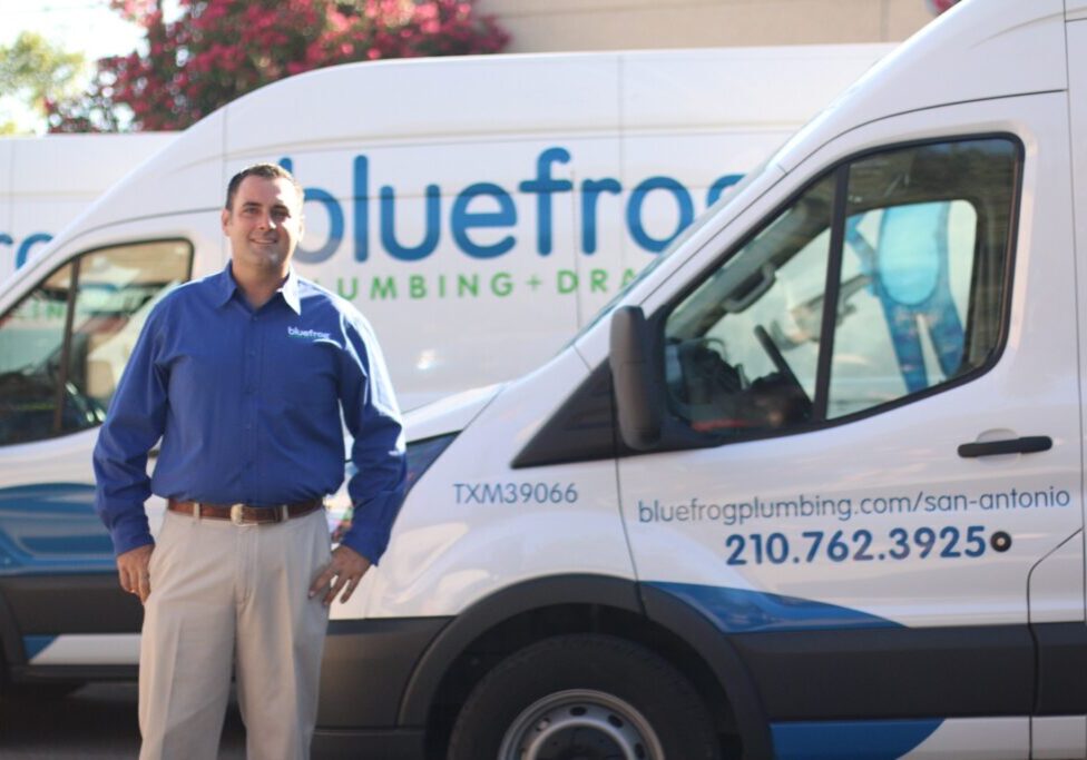 bluefrog plumber and van